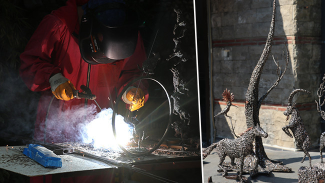 Antalyalı sanatçı yaptı! Eriyen metalin hareketlerinden ilham aldı: 'Binlercesi bir araya gelerek oluşuyor'