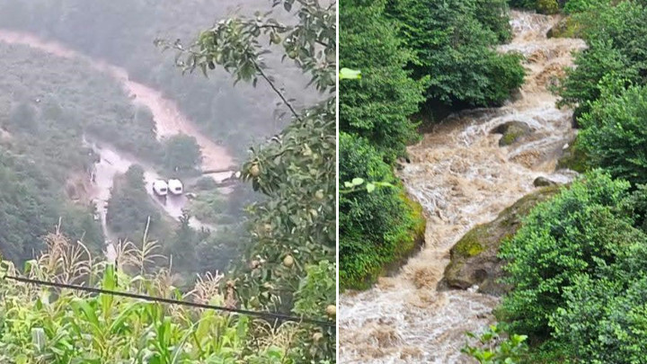 Giresun'da dere taştı: Anne ile 2 kızı ile sel sularına kapıldı