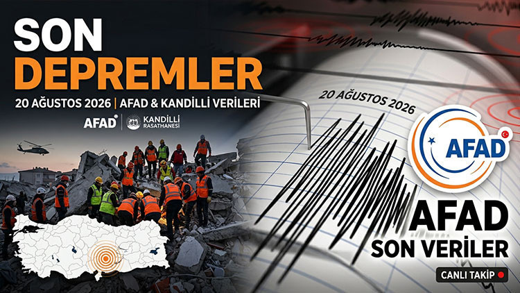 SON DAKİKA DEPREMLER LİSTESİ 20 AĞUSTOS 2026 | İstanbul'da peş peşe depremler! Az Önce Deprem Mi Oldu, Nerede Oldu? AFAD ve Kandilli Rasathanesi Son Dakika Deprem Listesi