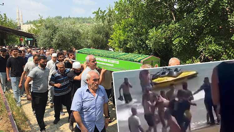 Denizde akıntıya kapılıp boğulan 16 yaşındaki Kerem Can son yolculuğuna uğurlandı