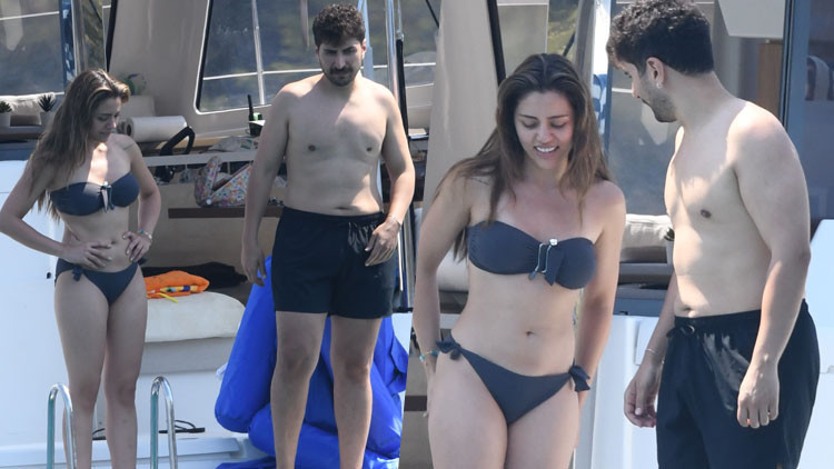 Sıla Türkoğlu'nun tekne sefası
