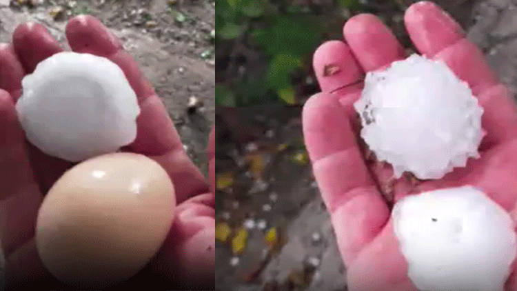 Osmaniye’de yumurta büyüklüğünde dolu yağdı
