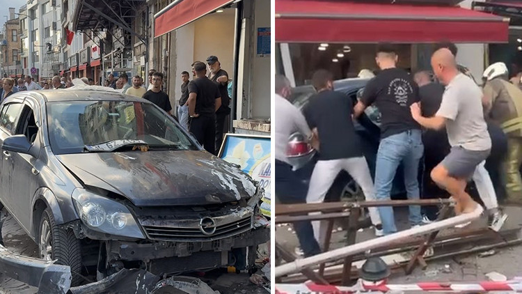 Beykoz'da otomobil yayaların arasına daldı: 5 yaralı
