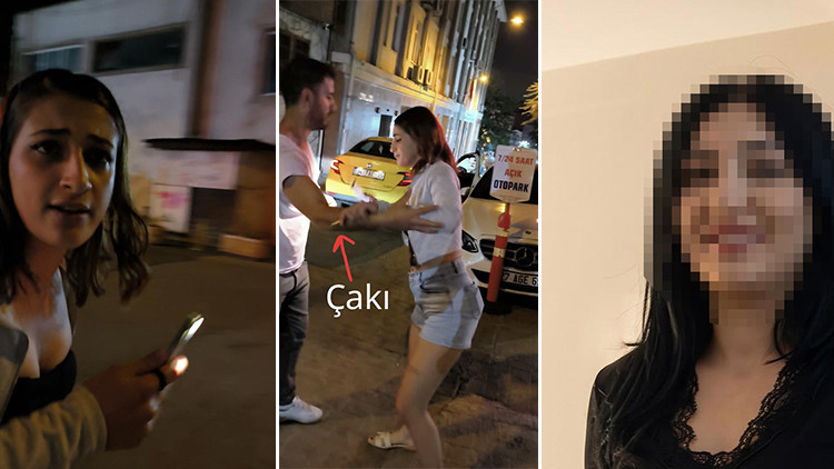 Karaköy'de Kanadalı turiste takside gasp ve bıçaklı saldırı iddiası: O anlar kamerada