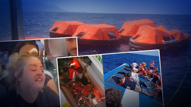 Girne açıklarında tekne faciası! Geminin yan döndüğü anlara dair yeni görüntüler ortaya çıktı | Annenin feryadı yürekleri dağladı: 'Yüzü gözümün önünden gitmiyor'