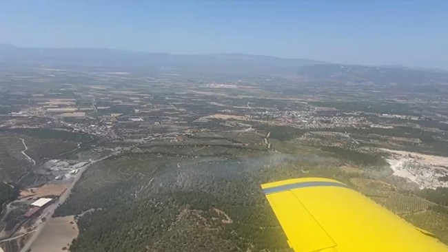 Manisa'da orman yangını: Havadan ve karadan yoğun müdahale
