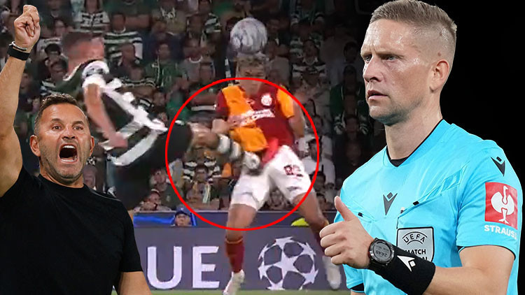 Galatasaray, Sporting maçında kırmızı kart bekledi! VAR incelemesi sonrası karar değişmedi