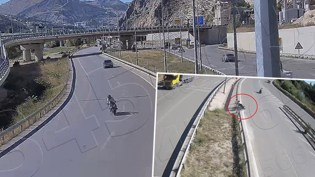 Amasya’da feci kaza! Bariyere çarpan motosiklet sürücüsü hayatını kaybetti: Kaza anı kamerada