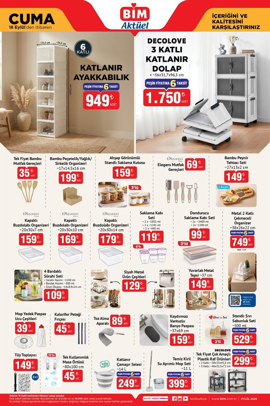TEK TEK RAFLARDA BİM AKTÜEL 18 EYLÜL 2026 KATALOĞU İNDİRİMLİ ÜRÜNLER - BİM BROŞÜRÜ LİSTESİ || Bimde bu hafta cuma neler var Bim aktüel ürünler kataloğu 18 Eylül 2026 afişi Katlanır Dolap, Bambu Mutfak Gereçleri getiriyor TEK TEK RAFLARDA BİM AKTÜEL 18 EYLÜL 2026 KATALOĞU İNDİRİMLİ ÜRÜNLER - BİM BROŞÜRÜ LİSTESİ || Bimde bu hafta cuma neler var Bim aktüel ürünler kataloğu 18 Eylül 2026 afişi Katlanır Dolap, Bambu Mutfak Gereçleri getiriyor