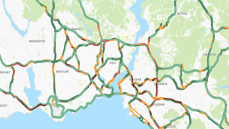İstanbul'da trafik var mı, yollar ne durumda? Trafik yoğunluğu yüzde kaç, hangi yollar kapalı? 14 Eylül 2026 Pazartesi İstanbul Anadolu Yakası ve Avrupa Yakası trafik - yol durumu...