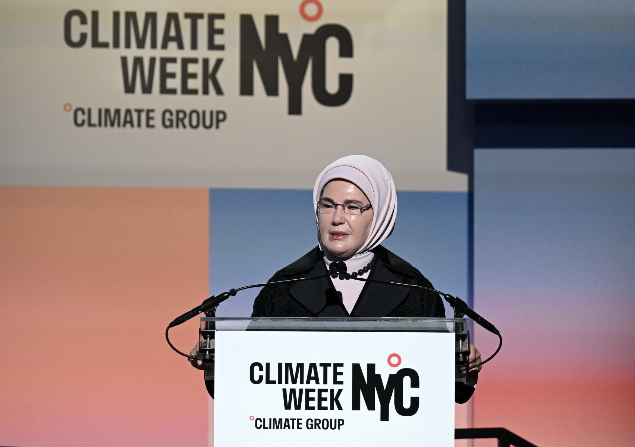 Emine Erdoğan, New York İklim Haftası açılışında konuştu