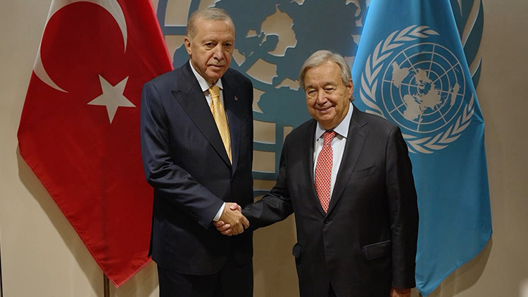 Cumhurbaşkanı Erdoğan, BM Genel Sekreteri Guterres ile bir araya geldi