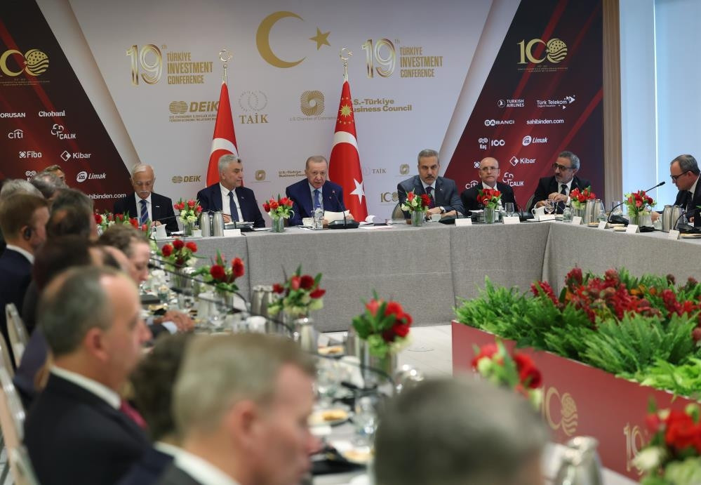 Cumhurbaşkanı Erdoğan, New York'ta iş adamlarıyla bir araya geldi