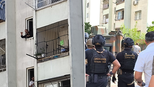 Adana'da hareketli dakikalar: Yakalanacağı anladı, eline el bombası alıp kendisini eve kilitledi!