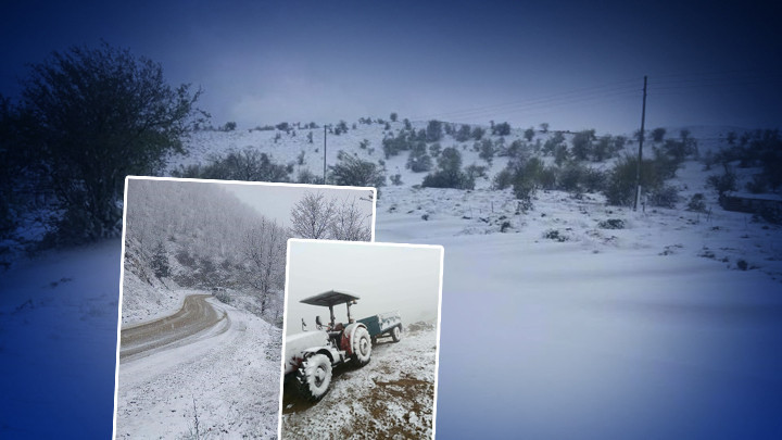 Manisa'ya mevsimin ilk karı yağdı! Belediye ekipleri hazır bekliyor