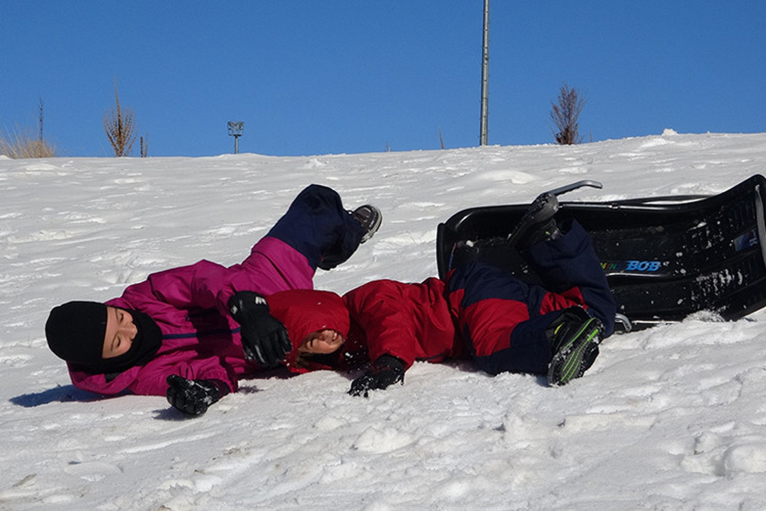 Hala kar yağmayan Uludağ'da, suni kar sürprizi