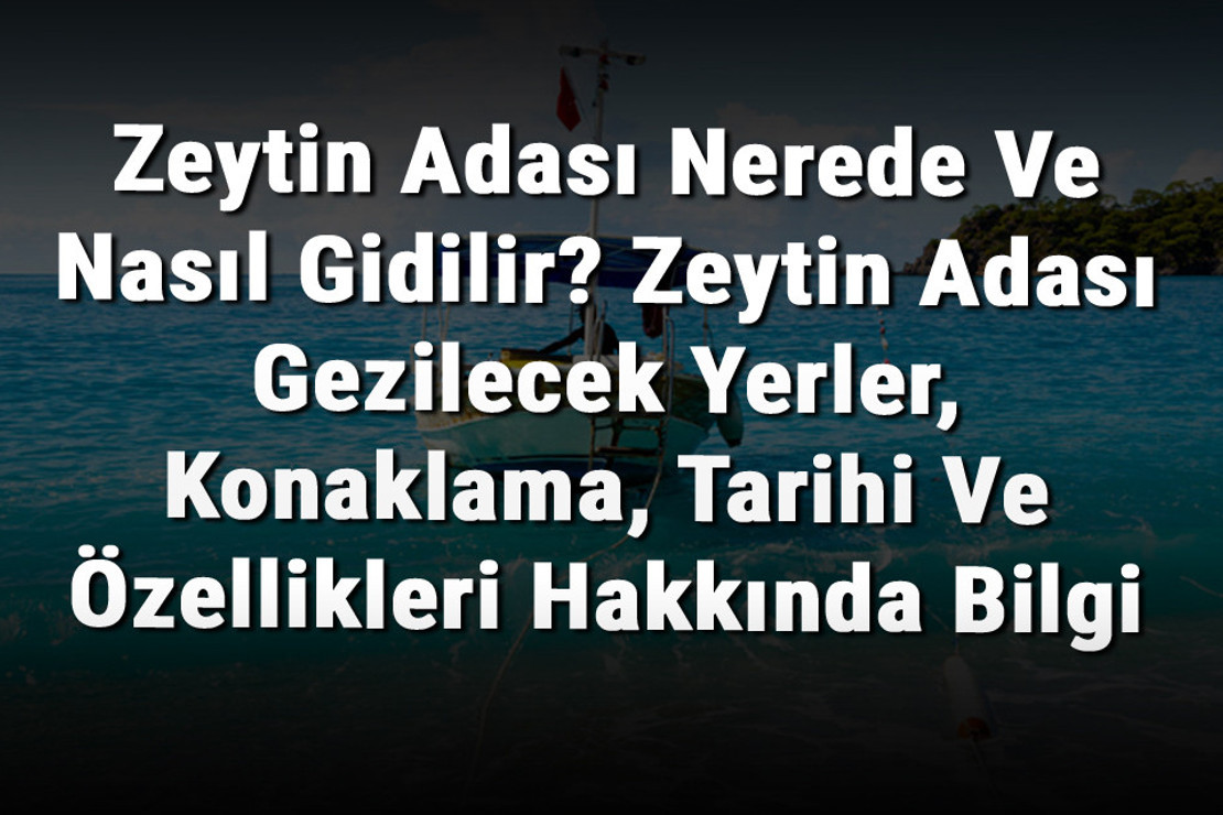 Zeytin Adası Nerede Ve Nasıl Gidilir? Zeytin Adası Gezilecek Yerler, Konaklama, Tarihi Ve Özellikleri Hakkında Bilgi