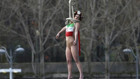 Ruhaninin ziyaretinde FEMEN protestosu