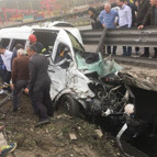 TEMde feci kaza Vali ve kaymakamların eşleri de yaralandı