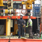 Tarihi yalıda askılama çalışması