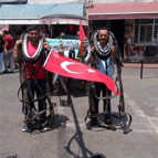Faytonculardan koşum takımlı protesto