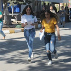 Sınava yetişmek için koştular