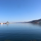 Trabzon’da kurulan deniz üssünün ilk askeri gemisi demirledi