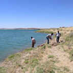 Dalgaların dövdüğü kıyıda tarihi mozaik gün yüzüne çıktı