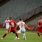 Sırbistan-Türkiye maçından en özel kareler