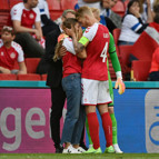 Christian Eriksenin eşi Sabrina Kvist gözyaşlarına boğuldu