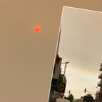 İzmirliler turuncu gökyüzüne uyandı