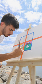 5 kıta 5 tablo projesi için dünyayı geziyor