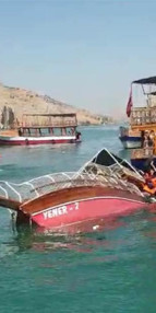 Halfetide tur teknesi battı