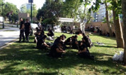 Polisten müdahale sonrası hatıra fotoğrafı