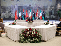 Dolmabahçede Türkiye, İtalya ve Libya İşbirliği Zirvesi... İlk fotoğraflar geldi