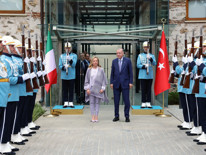 Dolmabahçede Türkiye, İtalya ve Libya İşbirliği Zirvesi... İlk fotoğraflar geldi