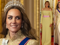 Windsor Kalesindeki resmi yemekte Kate Middleton ve Melania Trump şıklık yarışına girdi