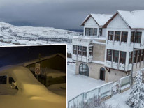 Sıcaklık eksi 31 dereceye düştü: Kar yağışı yeniden başladı Her yer beyaza büründü: Böyle bir kar yağışı görmemiştik