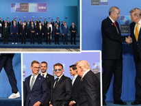Erdoğan liderleri karşıladı, aile fotoğrafı çekildi NATO Liderler Zirvesinden dikkat çeken kareler...