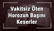 Vakitsiz Öten Horozun Başını Keserler atasözünün anlamı ve örnek cümle içinde kullanımı (TDK)