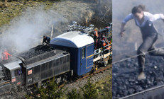 Trenin üzerinde nefes nefese: Köy halkı ilk anda panik oldu