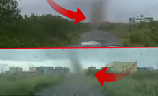 Rusyada inanılmaz anlar... Dehşeti yaşadılar: Sivrisinek hortumu yüzünden göz gözü görmedi