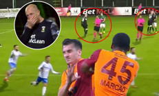 Takım arkadaşına saldırdı...