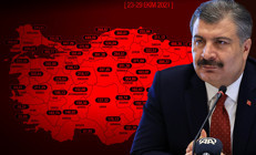 Haftalık koronavirüs vaka haritası açıklandı