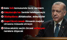 Cumhurbaşkanı Erdoğandan çarpıcı açıklamalar: Faiz, enflasyon ve asgari ücret mesajı