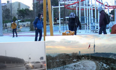 İstanbulda kar yağışı Beyaza büründü...