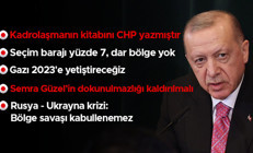 Seçim barajı, HDPli Güzel, Rusya-Ukrayna krizi... Cumhurbaşkanı Erdoğan: 2022 bizim en parlak yılımız olacak