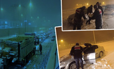 Gaziantepte yoğun kar Tarsus-Adana-Gaziantep karayolunda trafik durdu: 2 bin 900e yakın kişi kurtarıldı