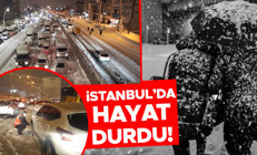 İstanbul kara teslim Yollar kapandı, araçlar mahsur kaldı... Özel araçların trafiğe çıkması yasaklandı