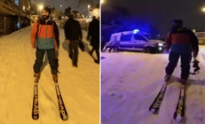 Avcılardan Firuzköye kayak yaparak gitti